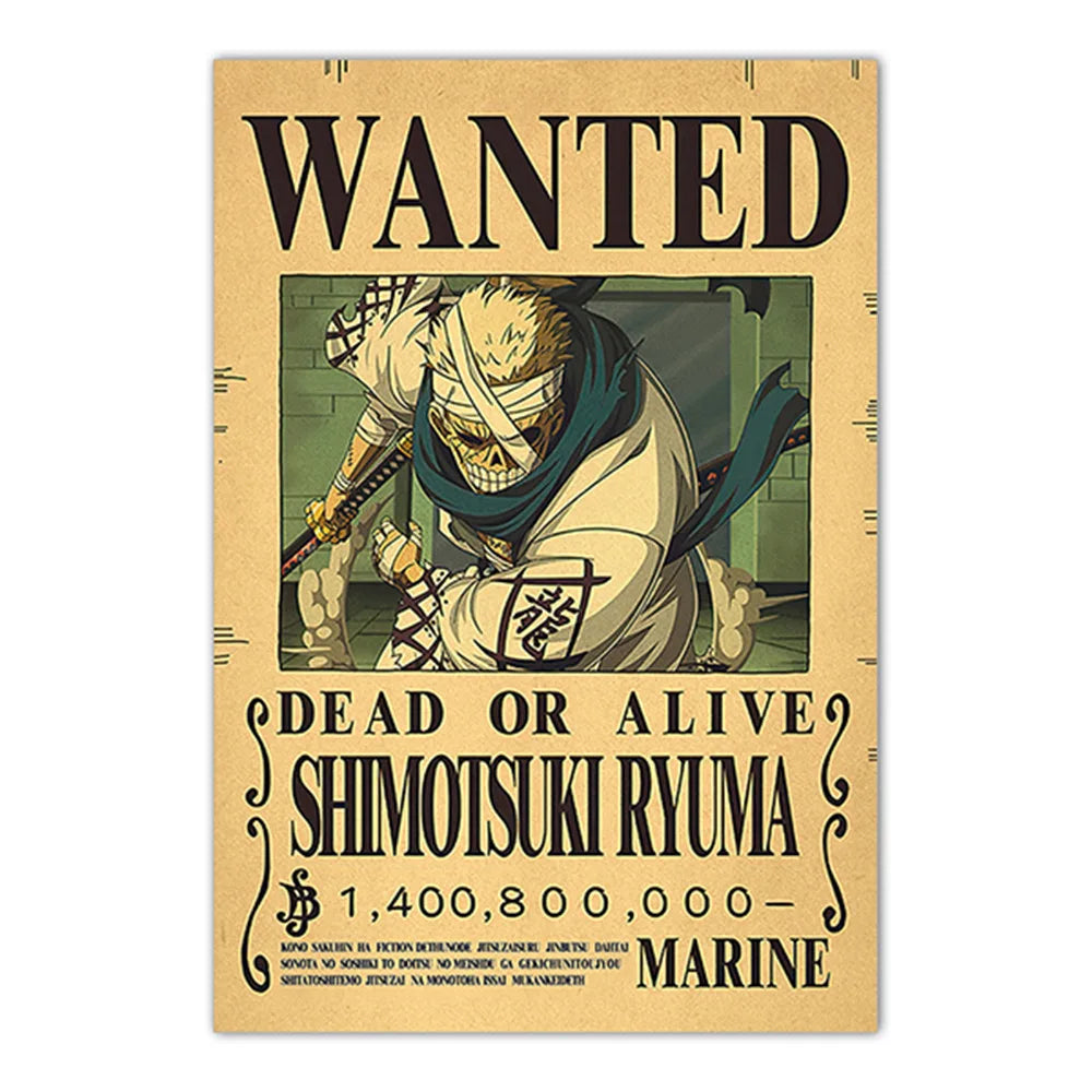 Lenticular One Piece Wanted Poster